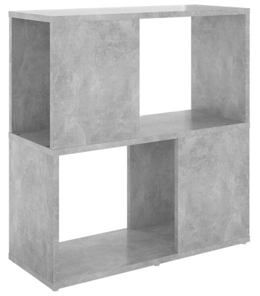 Regał na książki, betonowy szary, 60x24x63 cm