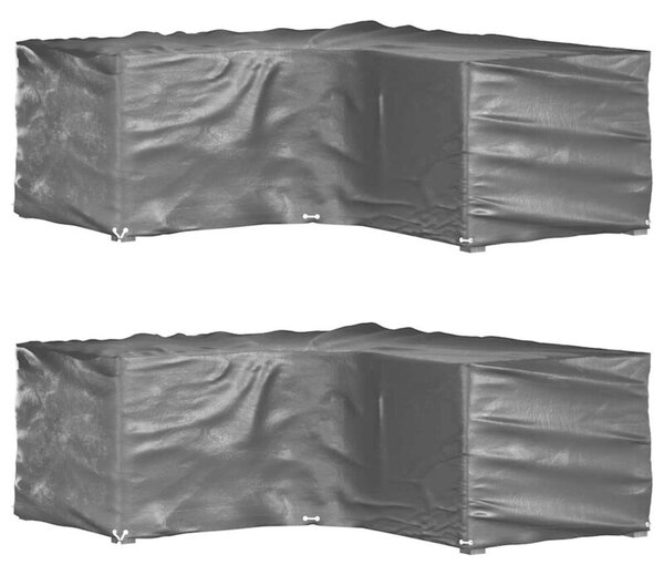 Pokrowce l na meble ogrodowe, 2 szt., 16 oczek, 215x215x70 cm