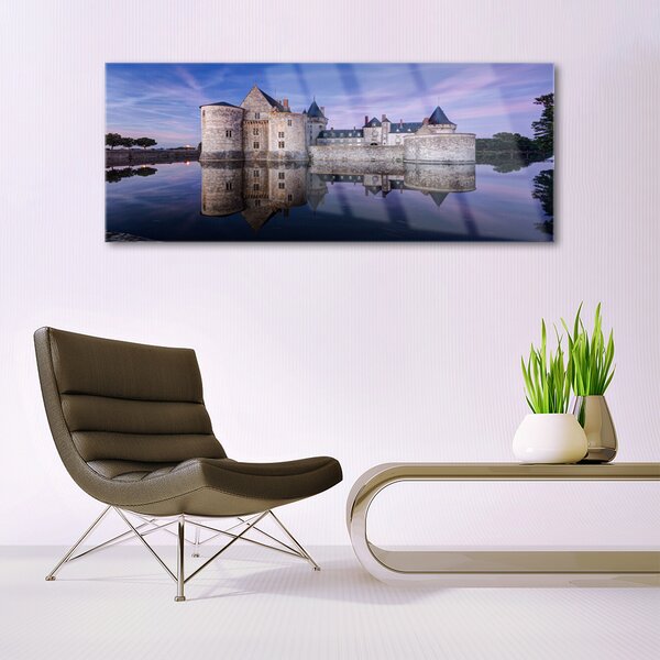 Obraz na Szkle Zamek Woda Architektura