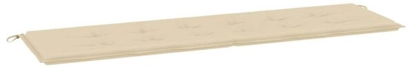 Poduszka na ławkę ogrodową, beżowa, 180x50x3 cm, tkanina