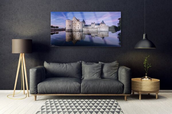 Obraz na Szkle Zamek Woda Architektura