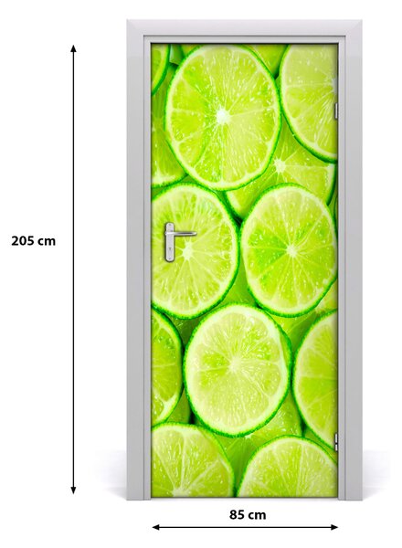 Naklejka na drzwi do domu samoprzylepna Limonki