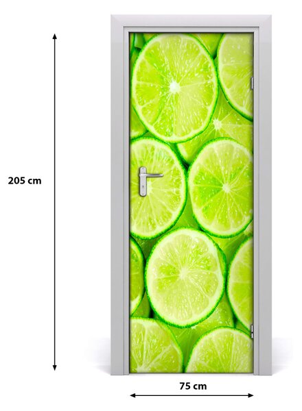 Naklejka na drzwi do domu samoprzylepna Limonki