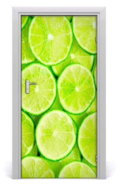 Naklejka na drzwi do domu samoprzylepna Limonki