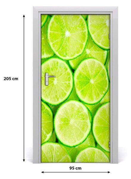 Naklejka na drzwi do domu samoprzylepna Limonki