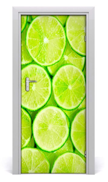 Naklejka na drzwi do domu samoprzylepna Limonki