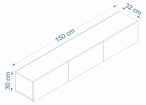 Szafka RTV NEXIRA 150 cm, biała