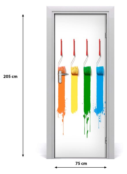 Naklejka fototapeta na drzwi Wałki malarskie