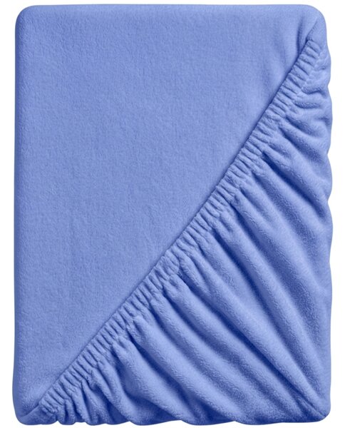 Prześcieradło z mikropluszu SOFT 90x200 cm niebieskie