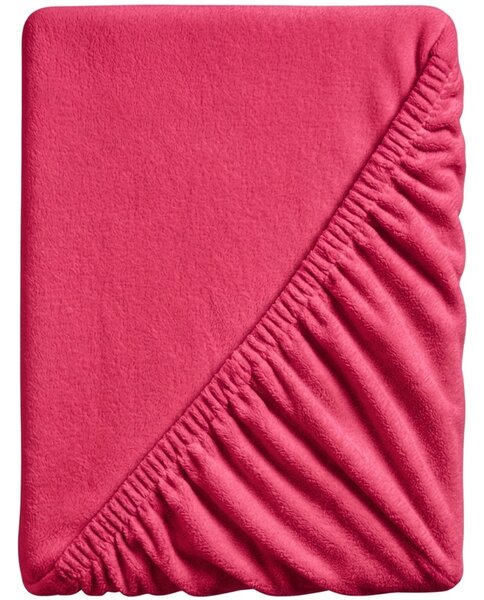 Prześcieradło z mikropluszu SOFT 90x200 cm czerwone