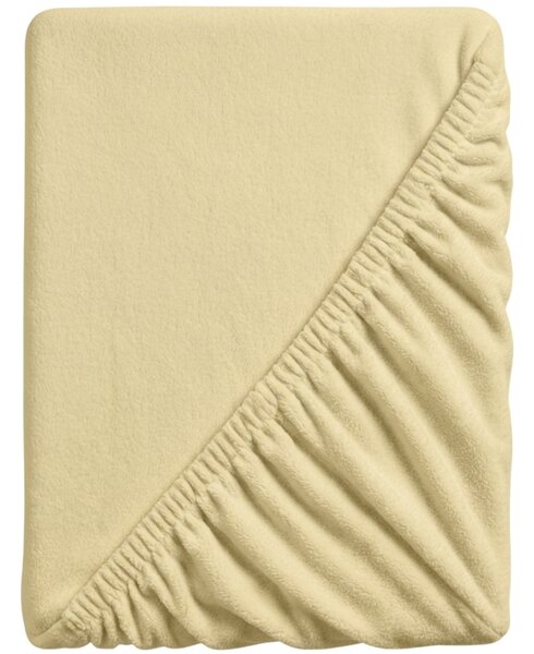 Prześcieradło z mikropluszu SOFT 180x200 cm żółte