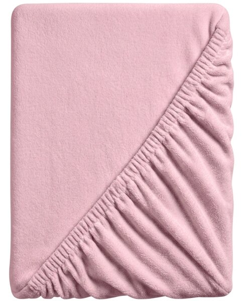 Prześcieradło z mikropluszu SOFT 90x200 różowe