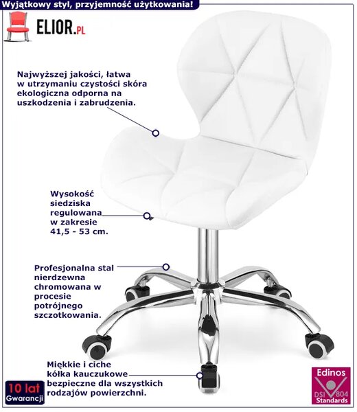Krzesło białe do biurka S9-A24