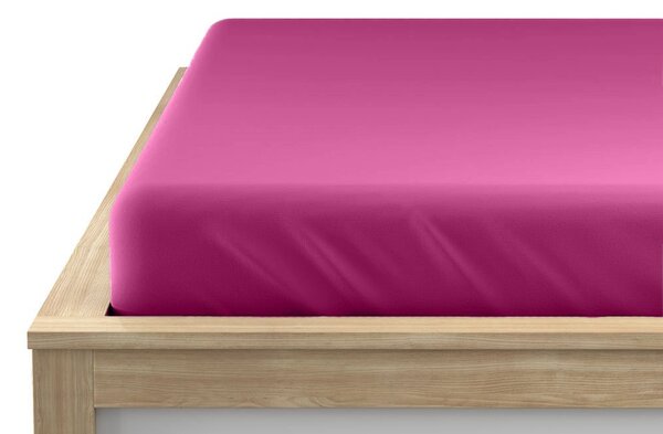 Prześcieradło jersey purpurowe 90 x 200 cm