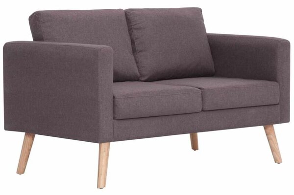 Sofa 2-osobowa, tapicerowana tkaninÄ , taupe