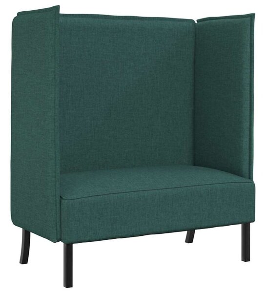 Sofa z wysokim oparciem ciemnozielony 109 x 56 x 121 cm tkanina