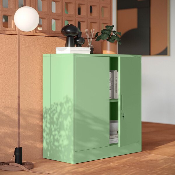 Szafka metalowa BEATA, 900 x 930 x 400 mm, Fresh Style: pastelowy zielony