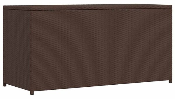 Skrzynia ogrodowa, brązowa, 120 x 50 x 60 cm, rattan pe