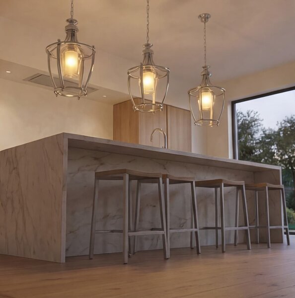LAMPA WISZĄCA NOWOCZESNA LOFT CHROMOWANA BROOKLYN L1