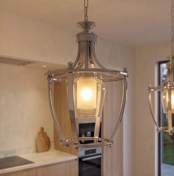 LAMPA WISZĄCA NOWOCZESNA LOFT CHROMOWANA BROOKLYN L1