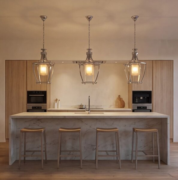 LAMPA WISZĄCA NOWOCZESNA LOFT CHROMOWANA BROOKLYN L1