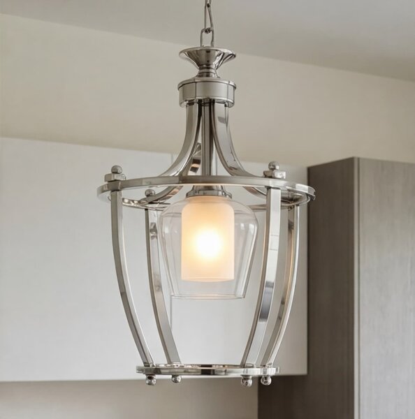 LAMPA WISZĄCA NOWOCZESNA LOFT CHROMOWANA BROOKLYN L1