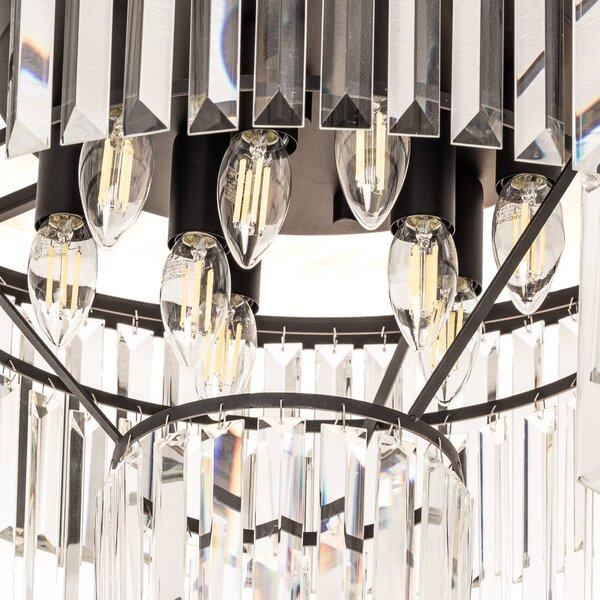 Lampa sufitowa kryształowa Cristal Nowodvorski Lighting, możliwość ściemniania, przezroczysty / transparentny, salon / jadalnia, szkło