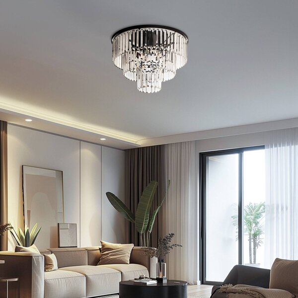 Lampa sufitowa kryształowa Cristal Nowodvorski Lighting, możliwość ściemniania, przezroczysty / transparentny, salon / jadalnia, szkło
