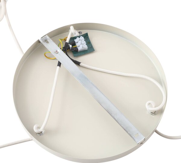 Lampa wisząca Ovelia Lindby, możliwość ściemniania, kremowy / amber, kuchnia, metal, nowoczesny