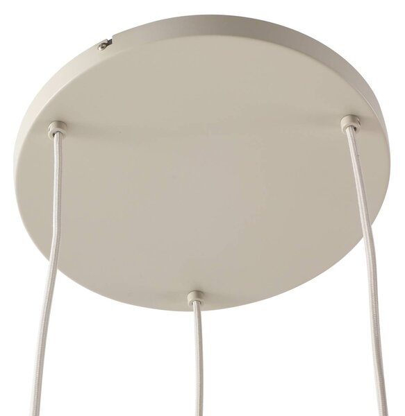 Lampa wisząca Ovelia Lindby, możliwość ściemniania, kremowy / amber, kuchnia, metal, nowoczesny