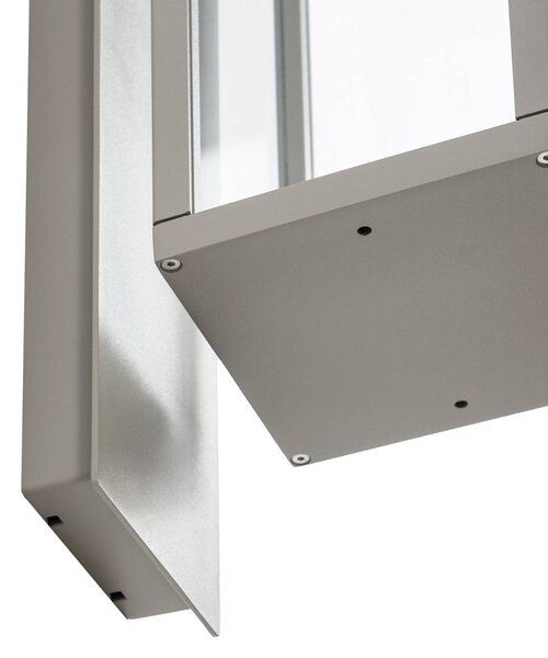 Kinkiet zewnętrzny Ferdinand Lucande, aluminiowy / szary / cynkowy, aluminium, nowoczesny
