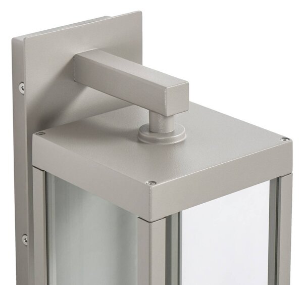 Kinkiet zewnętrzny Ferdinand Lucande, aluminiowy / szary / cynkowy, aluminium, nowoczesny