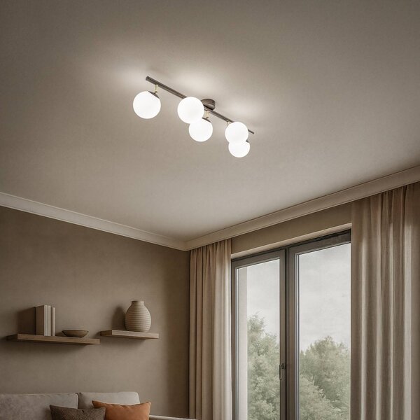 Lampa sufitowa Drum Domiluce, możliwość ściemniania, brązowy / rdzawy, salon / jadalnia, metal