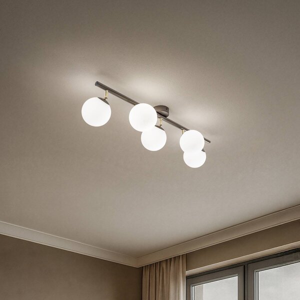 Lampa sufitowa Drum Domiluce, możliwość ściemniania, brązowy / rdzawy, salon / jadalnia, metal
