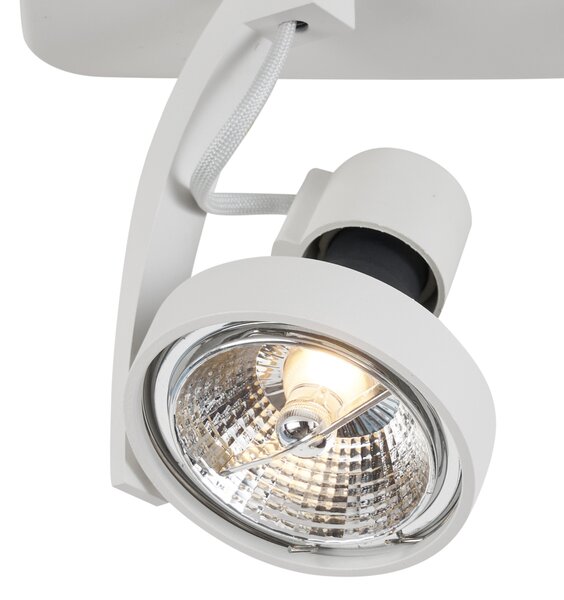 Designerski reflektor sufitowy biały GU10 70mm 2-punktowy regulowany - Vo