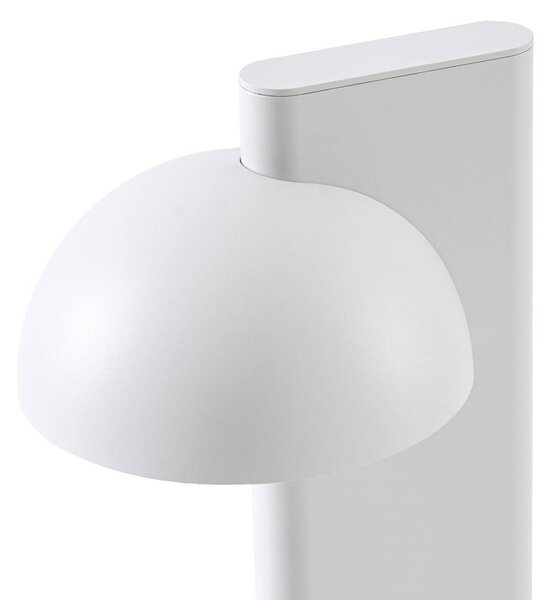 Słupek oświetleniowy LED Lucande Velira, jasnoszara, 77 cm, 1-punktowy, IP44 Velira, aluminiowy / szary / cynkowy, metal, nowoczesny