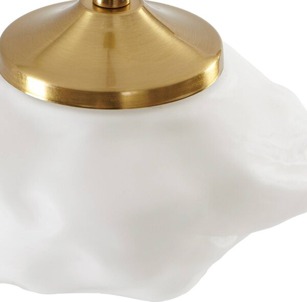 Lampa wisząca Piatra Lindby, możliwość ściemniania, biały / opal, salon / jadalnia, szkło, nowoczesny