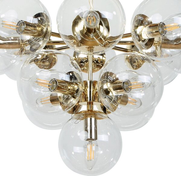 Lampa sufitowa Zumba Domiluce, możliwość ściemniania, mosiężny / złoty, salon / jadalnia, metal, nowoczesny