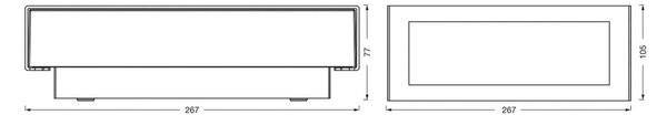OSRAM Kinkiet zewnętrzny ENDURA STYLE NOVA, aluminiowy / szary / cynkowy, aluminium, nowoczesny