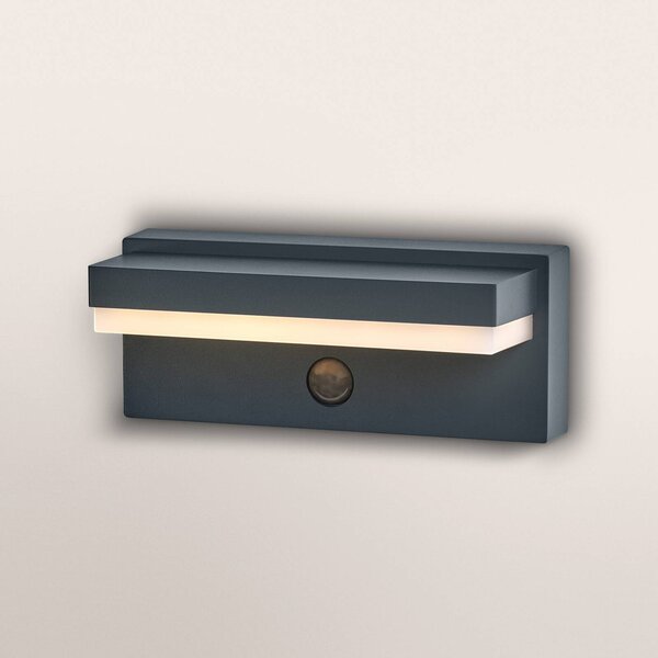OSRAM Kinkiet ENDURA STYLE ROBUST, szary, czujnik IP54 USB ROBUST, aluminiowy / szary / cynkowy, aluminium, nowoczesny