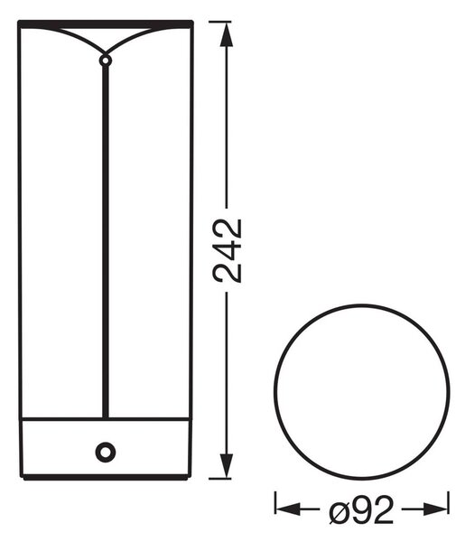 OSRAM Lampa stołowa ENDURA STYLE DECOR FILAMENT szara, IP54 FILAMENT, możliwość ściemniania, aluminiowy / szary / cynkowy, tworzywo sztuczne, nowoczesny