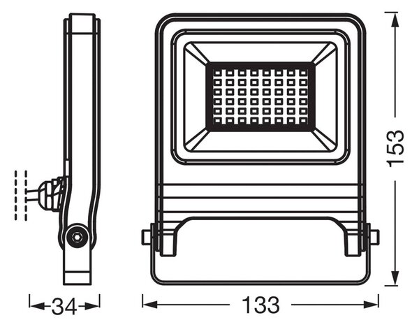 OSRAM Reflektor zewnętrzny LED ENDURA FLOOD, biały 30 W 3000 K IP65 FLOOD, biały / opal, aluminium