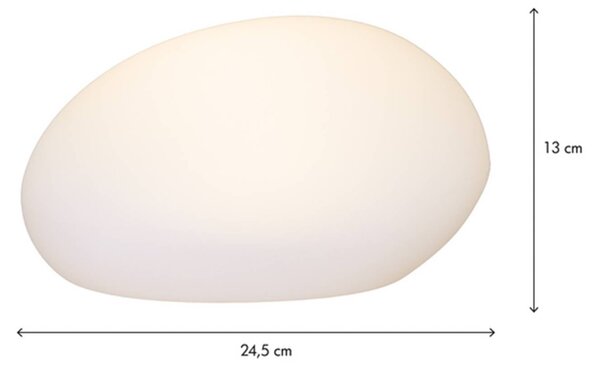 STAR TRADING Lampa solarna LED GLOBY, biała, 24,5 cm, tworzywo sztuczne, IP44 Globy, biały / opal, tworzywo sztuczne