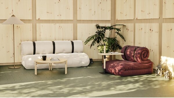 Sofa rozkładana ze skórzanym paskiem Karup Design Buckle Up Grey