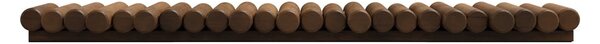 Ciemnobrązowy wieszak ścienny z litego drewna sosnowego 61 cm Picket – Umbra