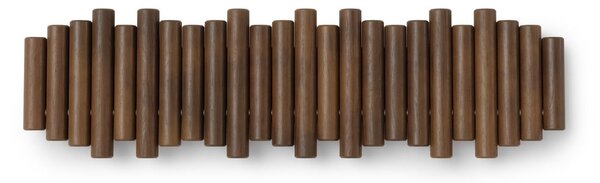 Ciemnobrązowy wieszak ścienny z litego drewna sosnowego 61 cm Picket – Umbra