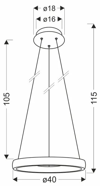 Nowoczesna okrągła lampa wisząca W6-F38