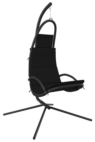 Czarny nowoczesny fotel wiszący do ogrodu F1-D63