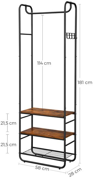 Wieszak stojak na ubrania w stylu industrialnym - Osco