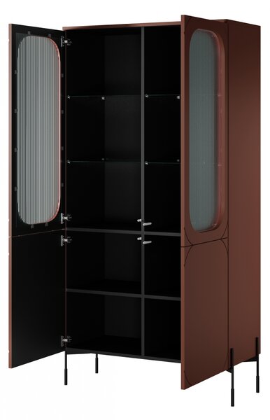 Witryna Sonatia 100 cm czterodrzwiowa - burgund